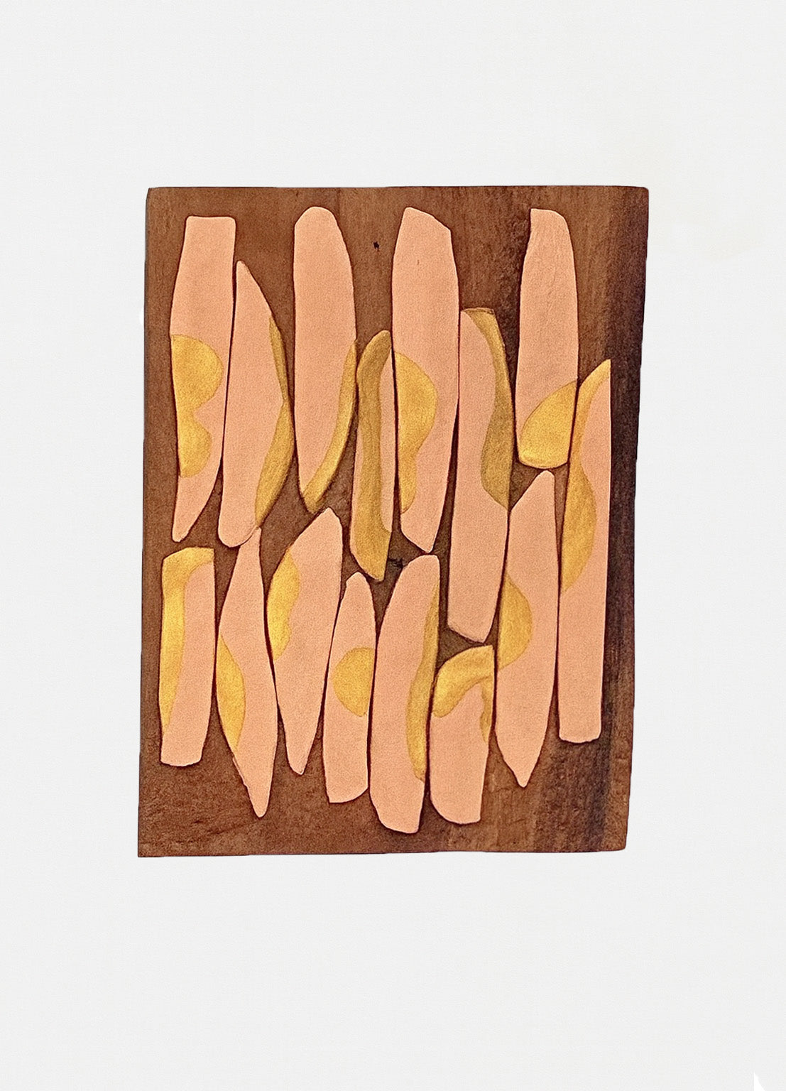 Hand Crafted Clay Art - Golden Leaf