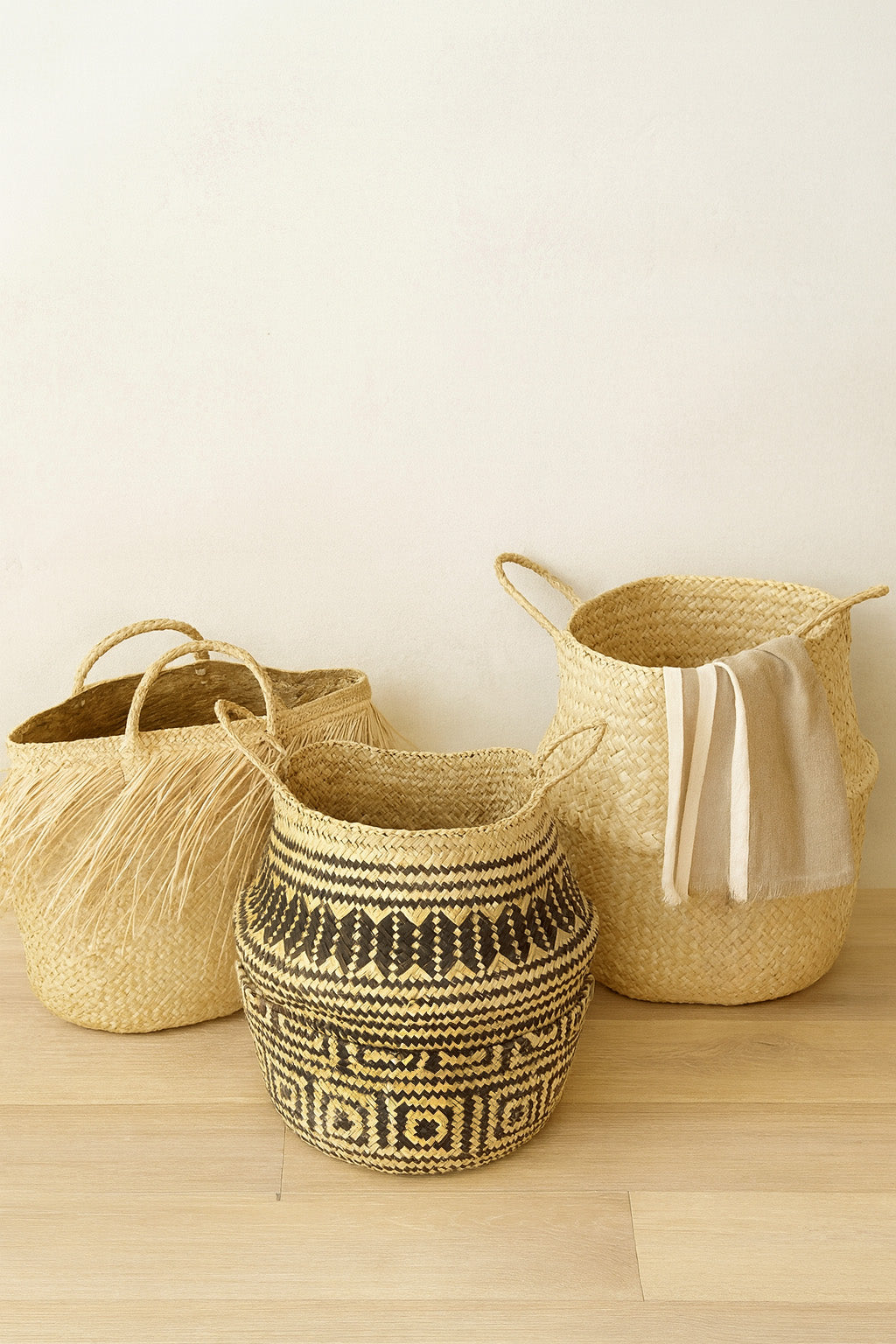 Extra-Large Fringed Basket