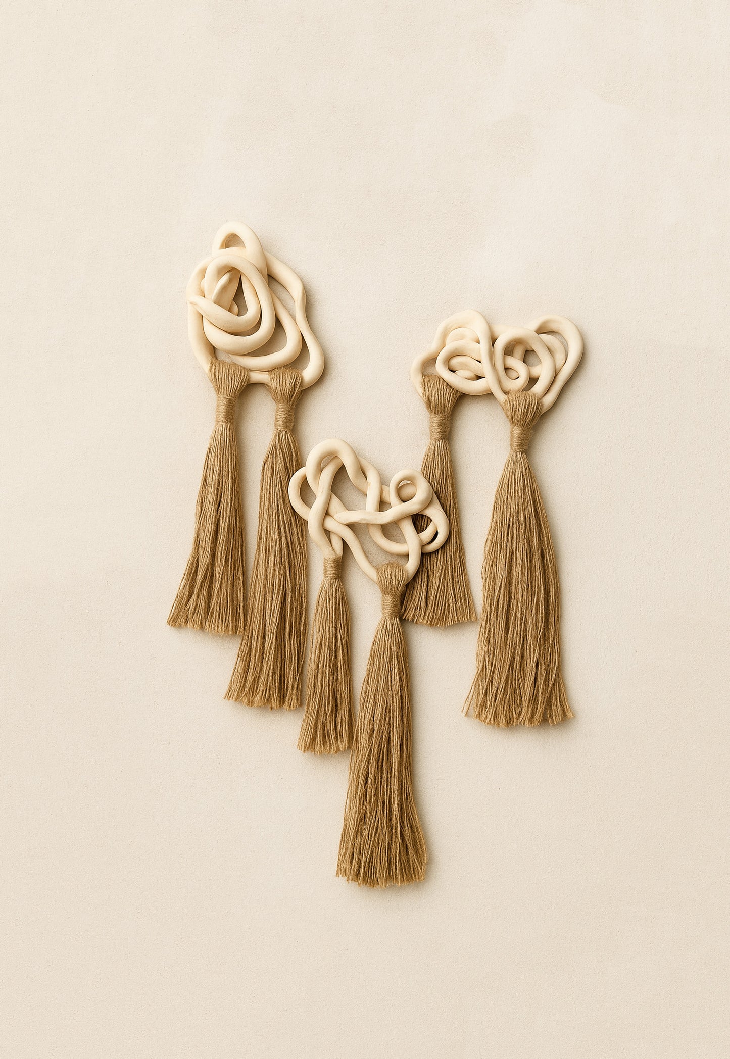 Handcrafted Ceramic Knot with Natural Jute Finish