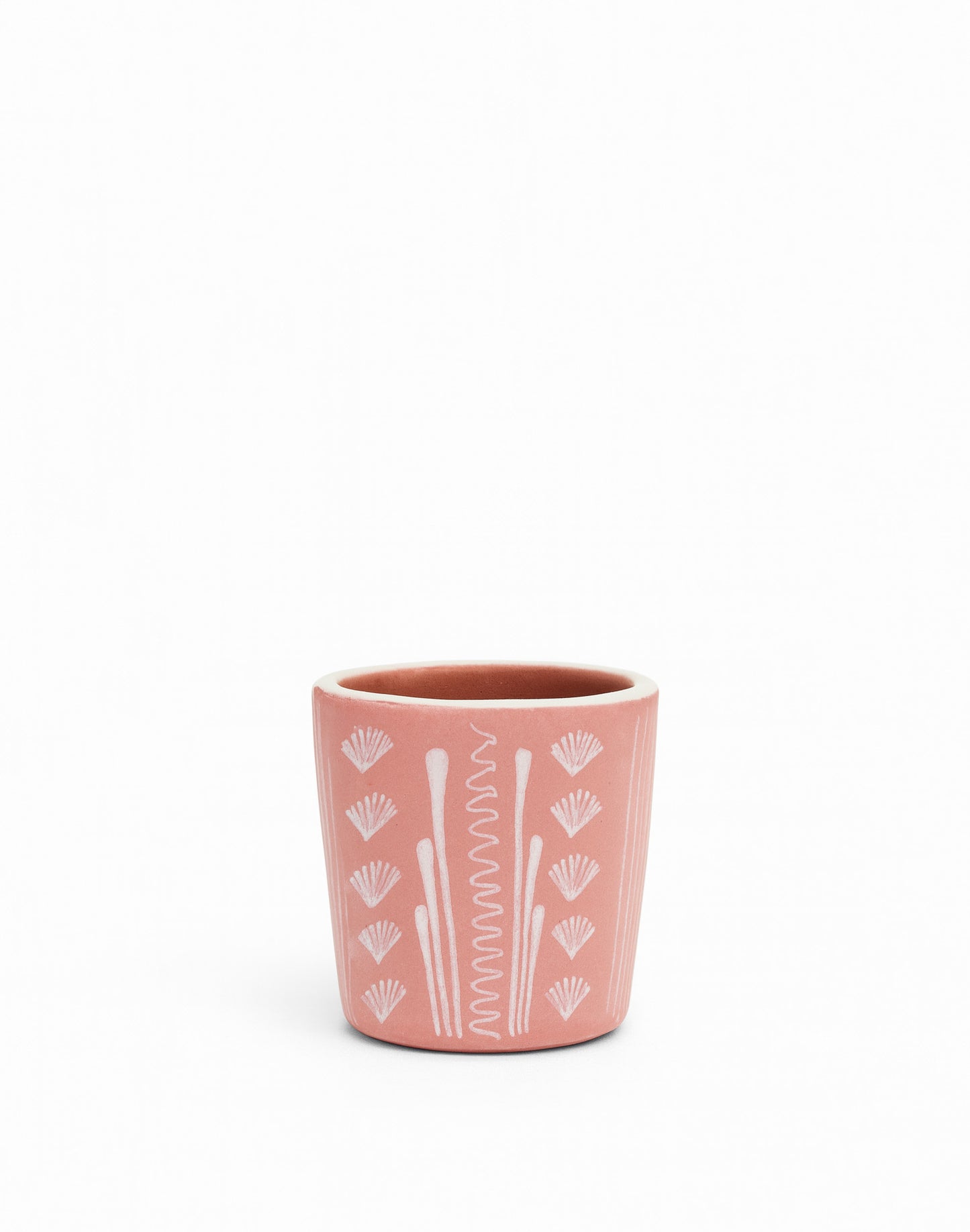Limited Edition Red Clay Hand Painted Cup