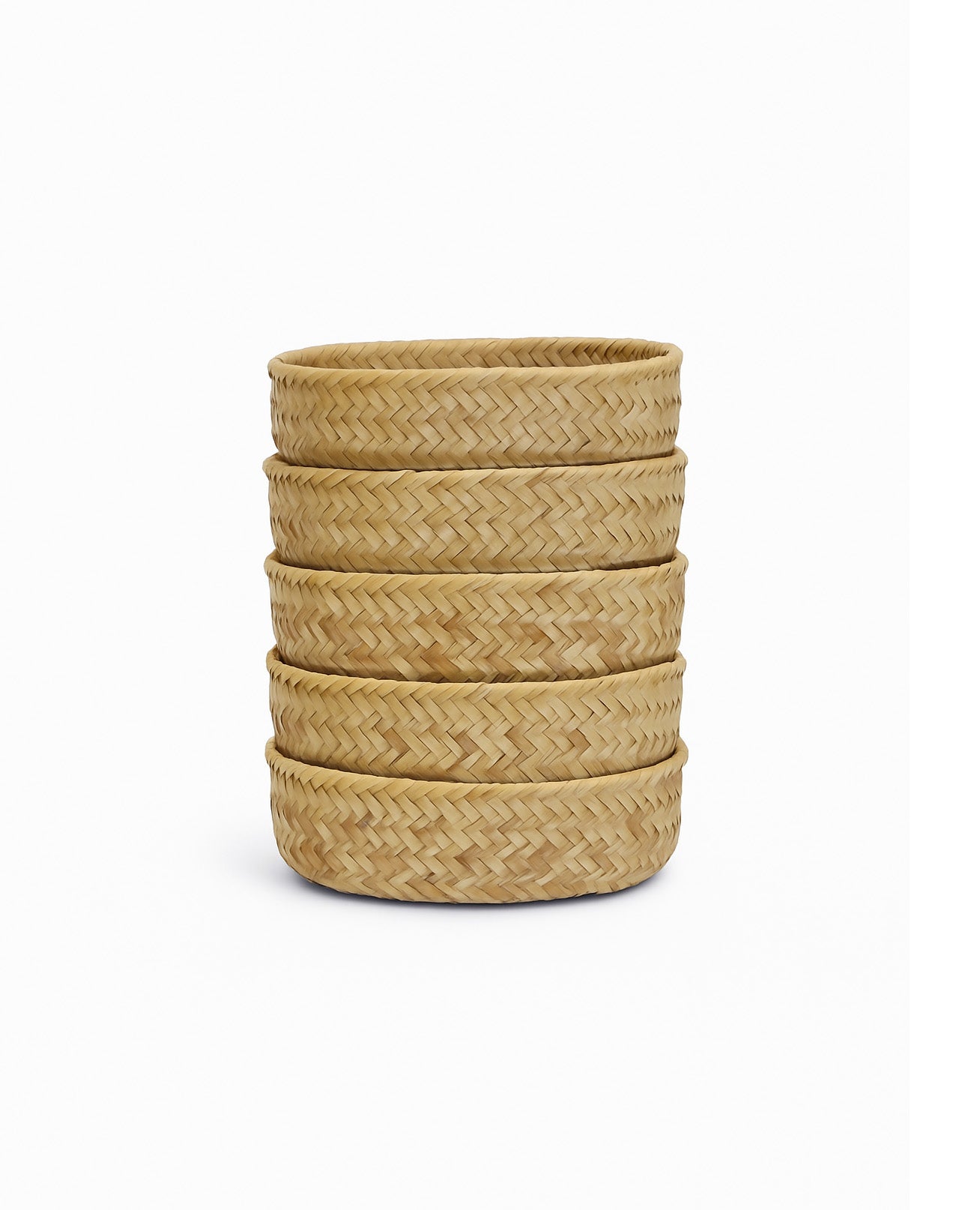 Hand-Woven Bread Basket Smooth Finish
