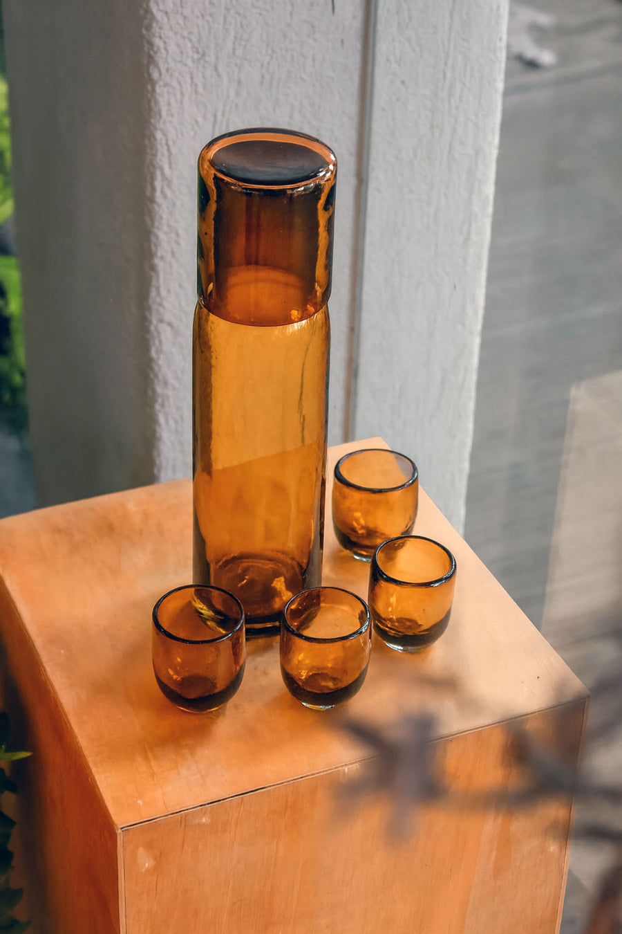 Jarra de cristal de noche