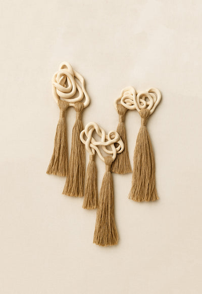 Handcrafted Ceramic Knot with Natural Jute Finish