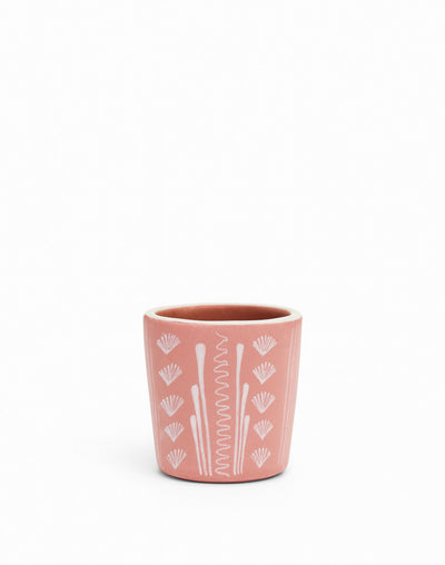 Limited Edition Red Clay Hand Painted Cup