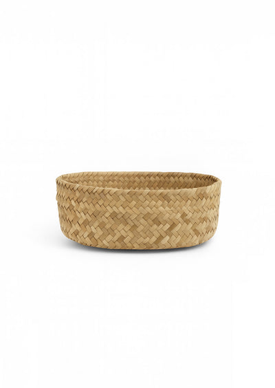 Hand-Woven Bread Basket Smooth Finish