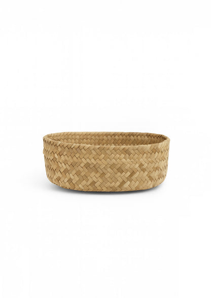 Hand-Woven Bread Basket Smooth Finish