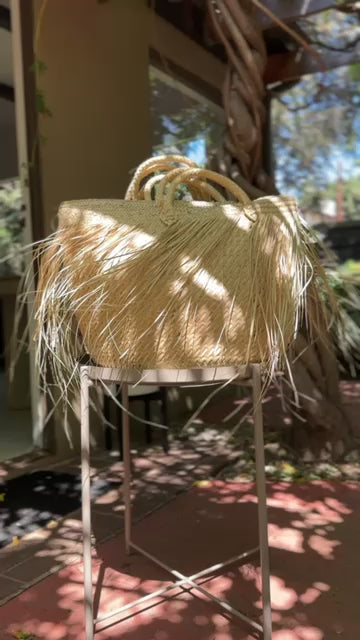 Extra-Large Fringed Basket